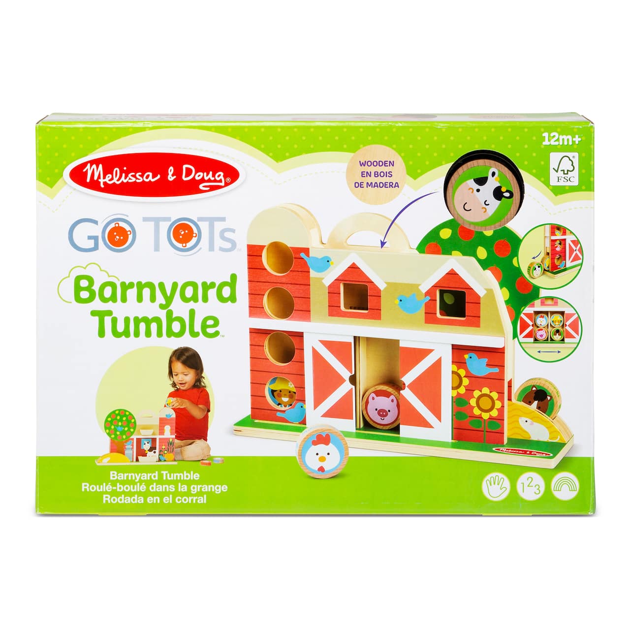 Melissa & Doug® GO TOTs™ Wooden Barnyard Tumble Play Set